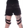 Women Gothic Shorts Black Denim Badass Babes Sexy Mini Shorts